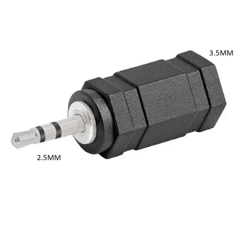 Plug adaptador MH mono a estéreo de 2,5 a 3,5mm