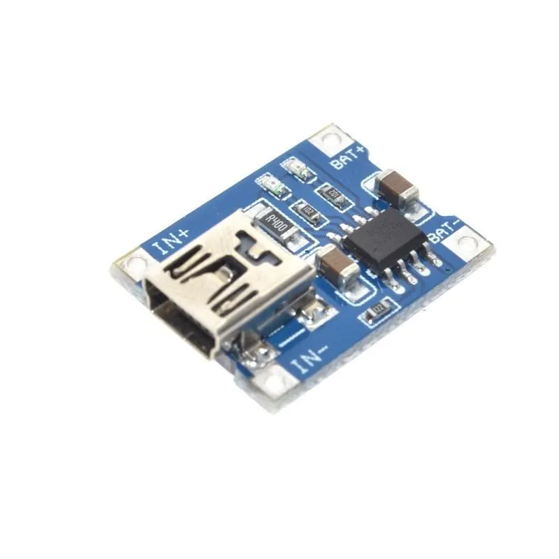 Modulo TP4056 Cargador con ficha mini USB para batería 18650