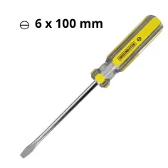 Destornillador PL (-)5 (⌀6x100mm) Mango de Acrílico "Crossmaster"