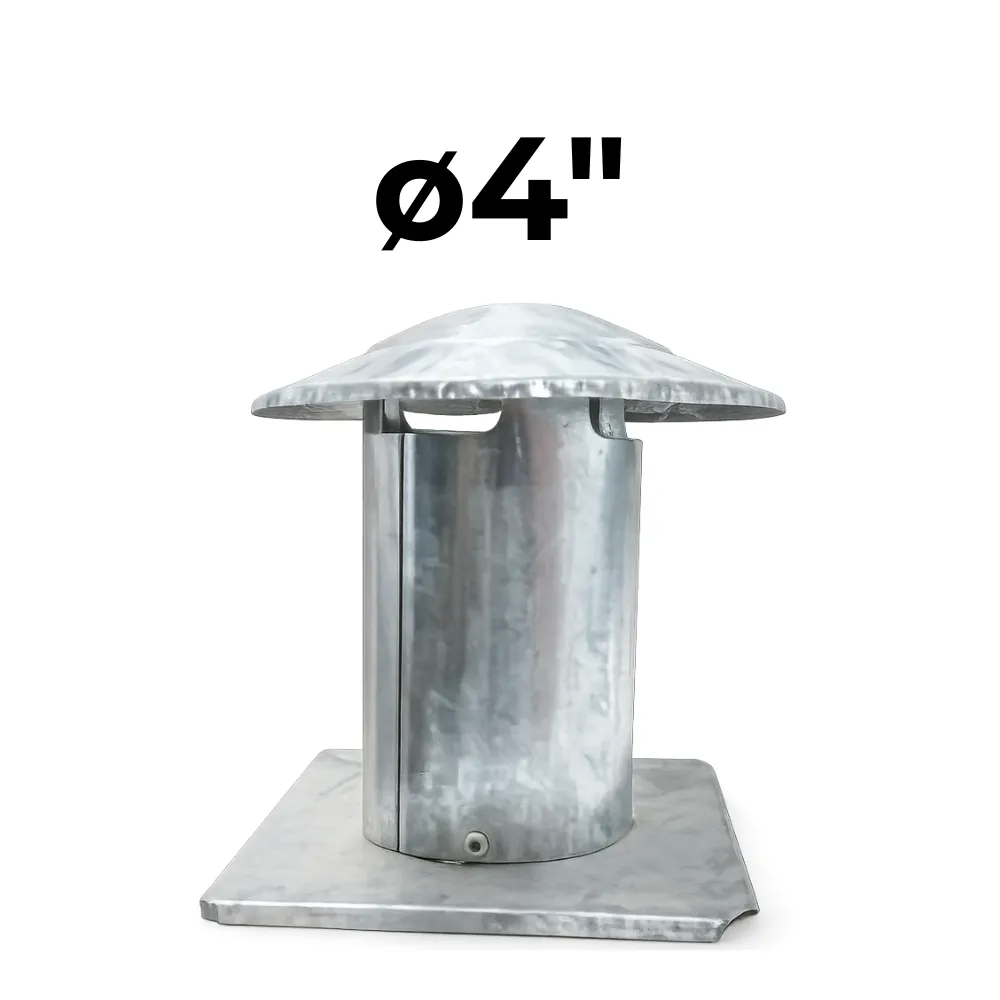 Aireador para Membrana ø4" - Chapa Galvanizada