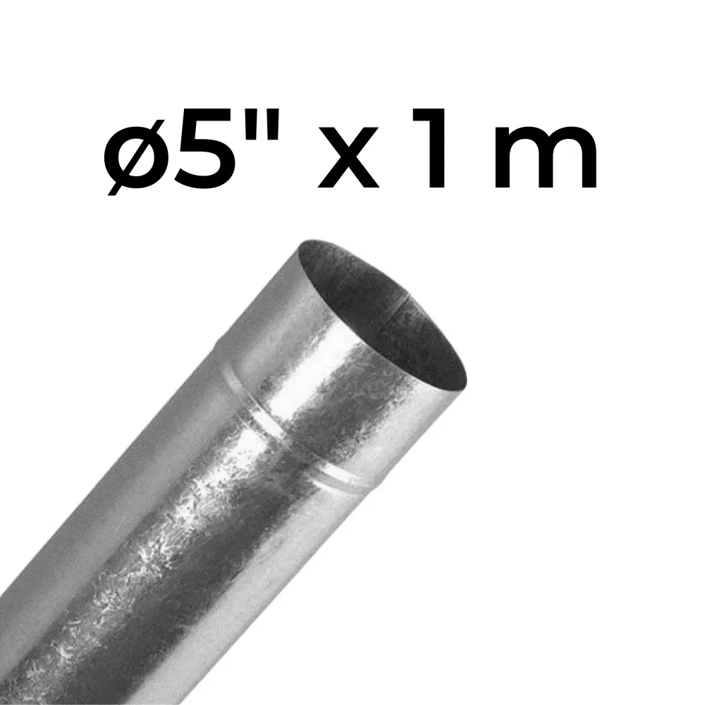 [32~ZCHV002] Caño ø5" x 1 Metro - Chapa Galvanizada