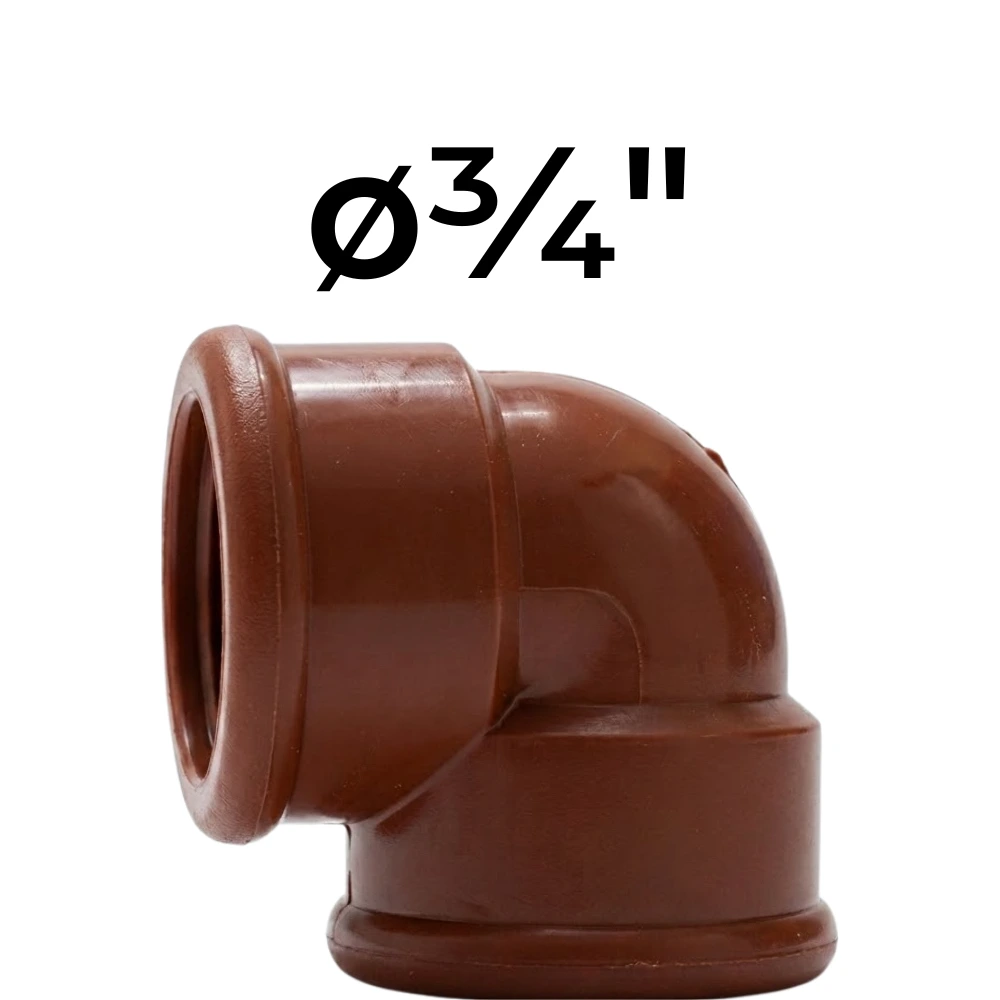 [32~IPS0001] Codo 90° HH  ø¾" -Polipropileno Roscado