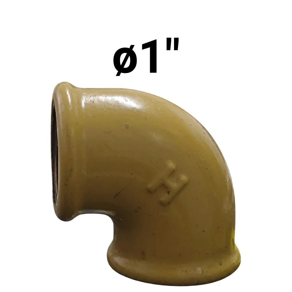 Codo HH 90° ø1" -Epoxi Amarillo