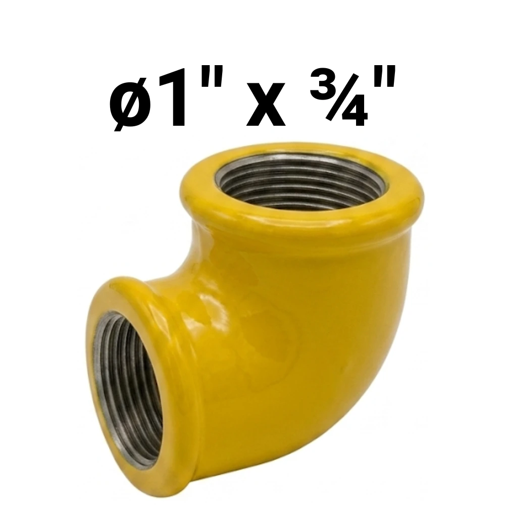 Codo HH 90° ø1" x ¾" -Epoxi Amarillo
