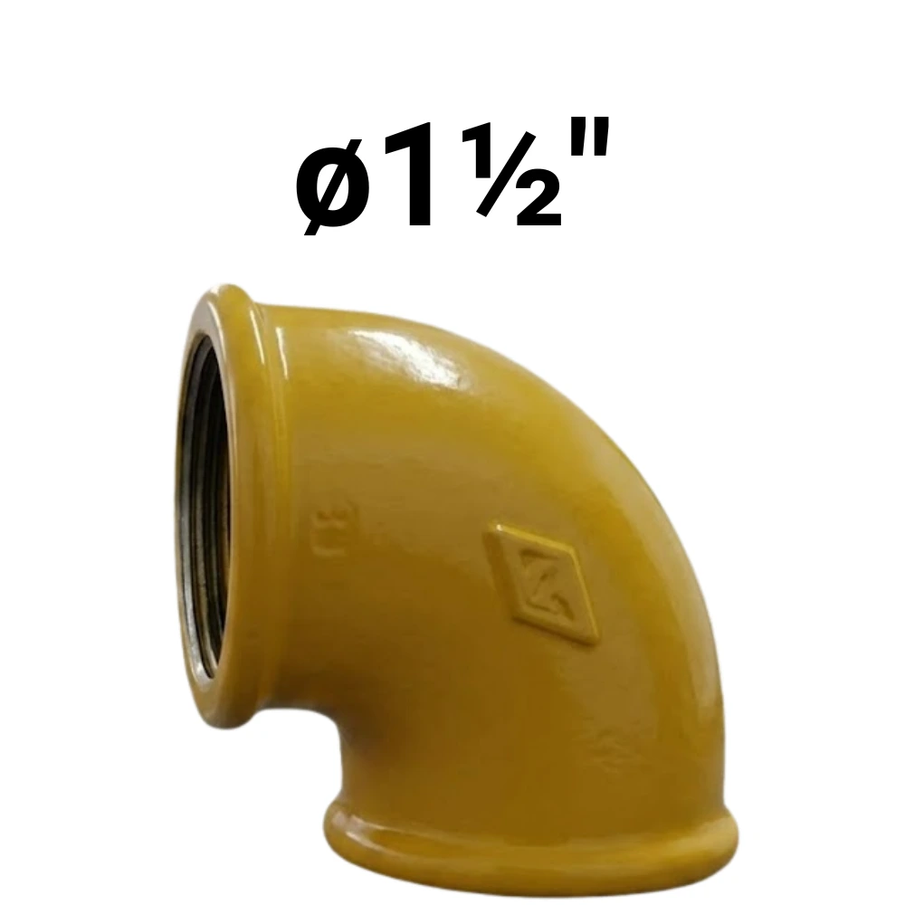 Codo HH 90° ø1½" -Epoxi Amarillo