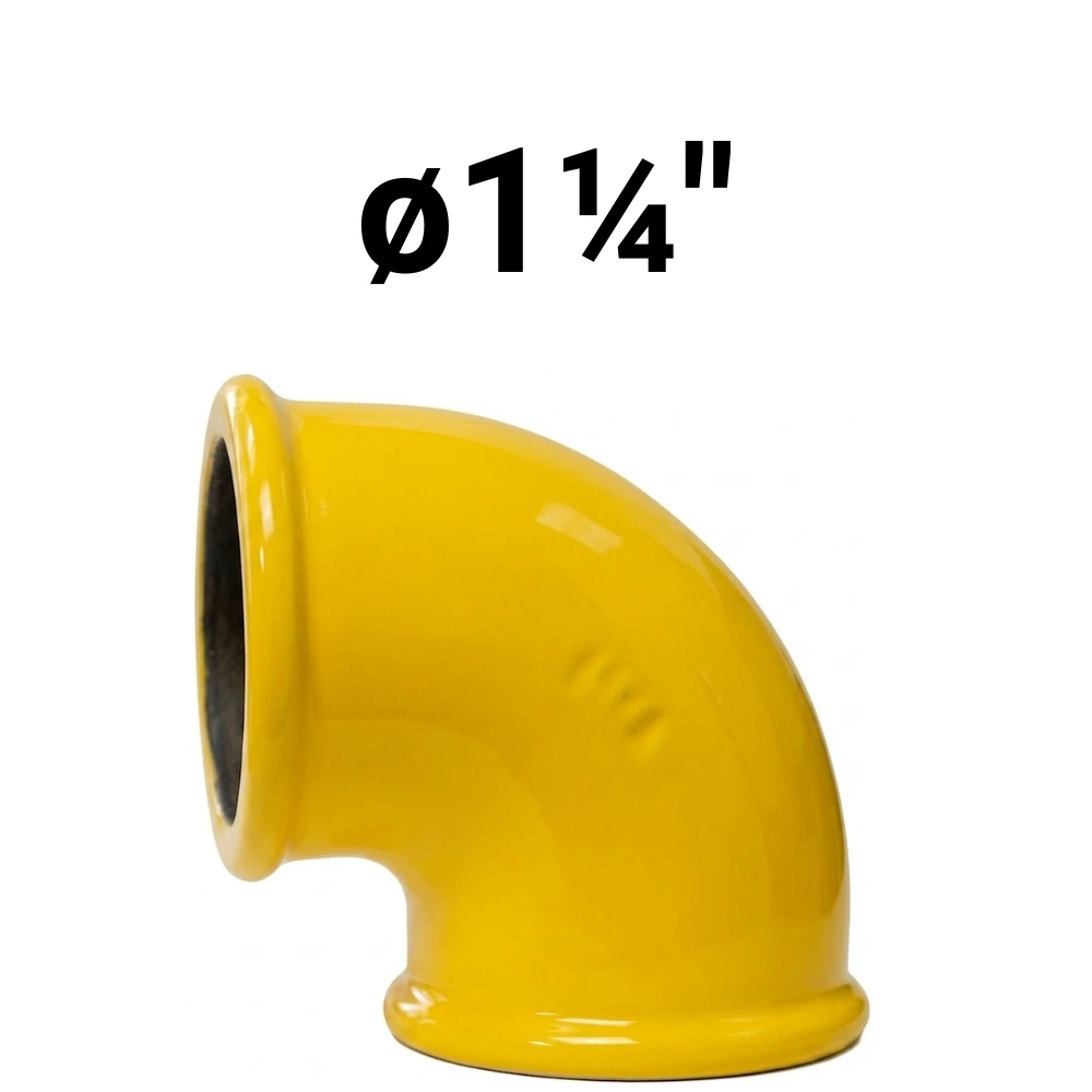 Codo HH 90° ø1¼" -Epoxi Amarillo