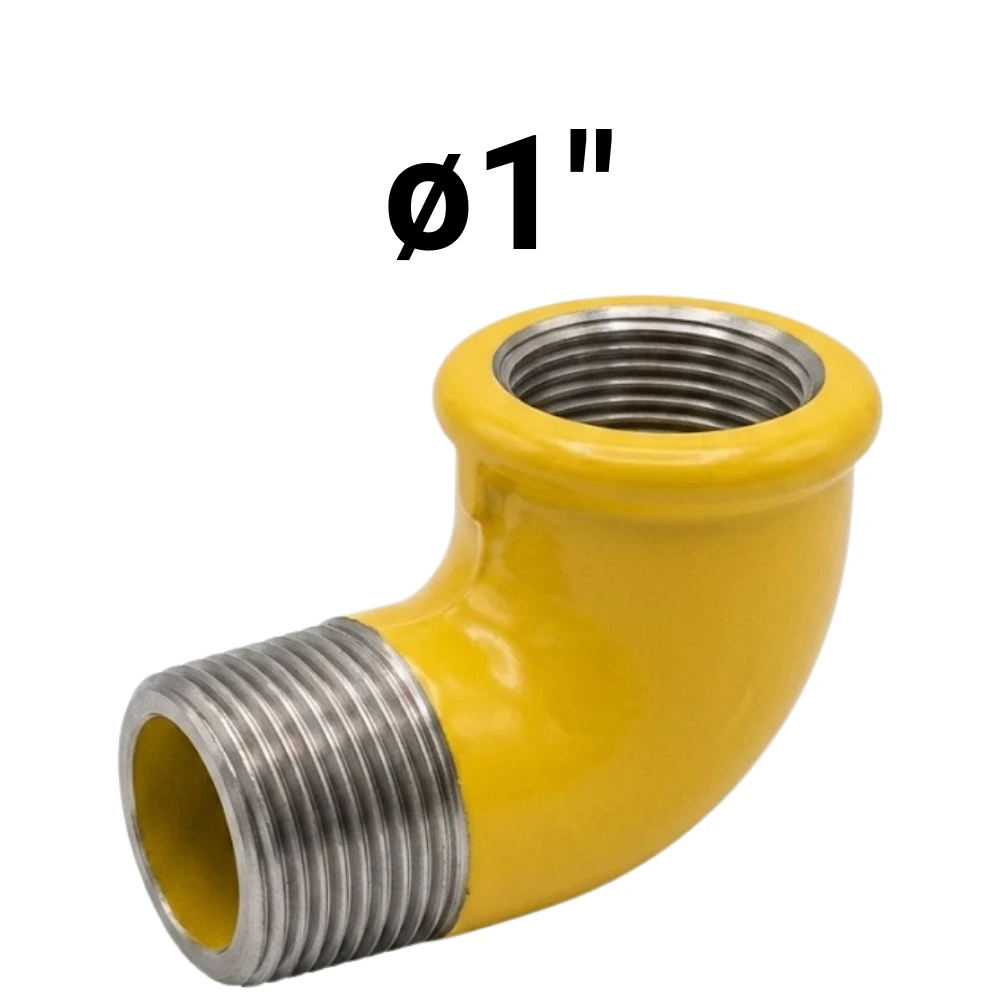 Codo MH 90° ø1" -Epoxi Amarillo