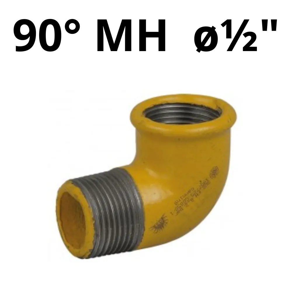 Codo MH 90°  ø½" -Epoxi Amarillo