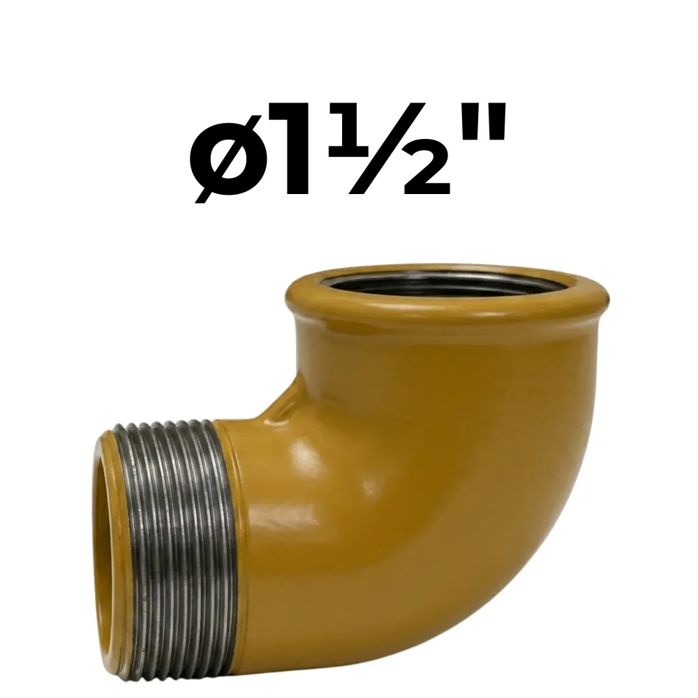 Codo MH 90° ø1½" -Epoxi Amarillo