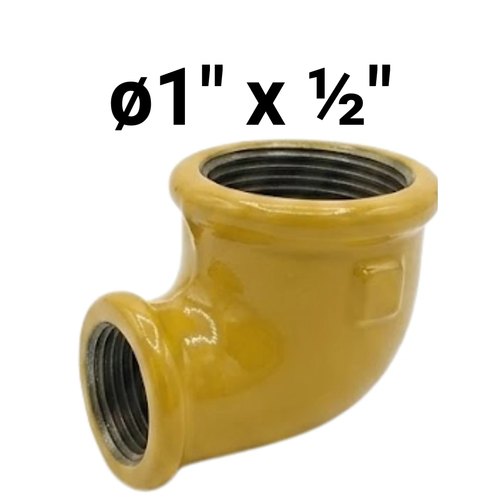 Codo HH 90° ø1" x ½" -Epoxi Amarillo