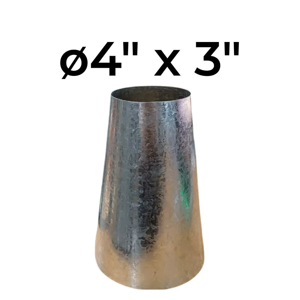 Cono Reducción ø4" x 3" - Chapa Galvanizada