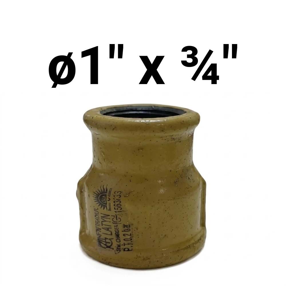 Cupla HH ø1" x ¾" -Epoxi Amarillo