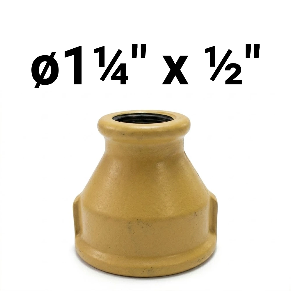 Cupla HH ø1¼" x ½" -Epoxi Amarillo