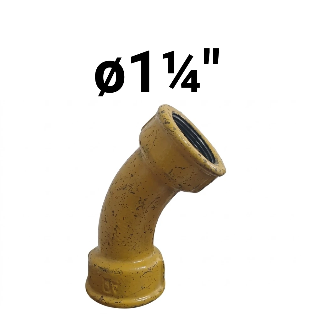 Curva HH 45° ø1¼" -Epoxi Amarillo