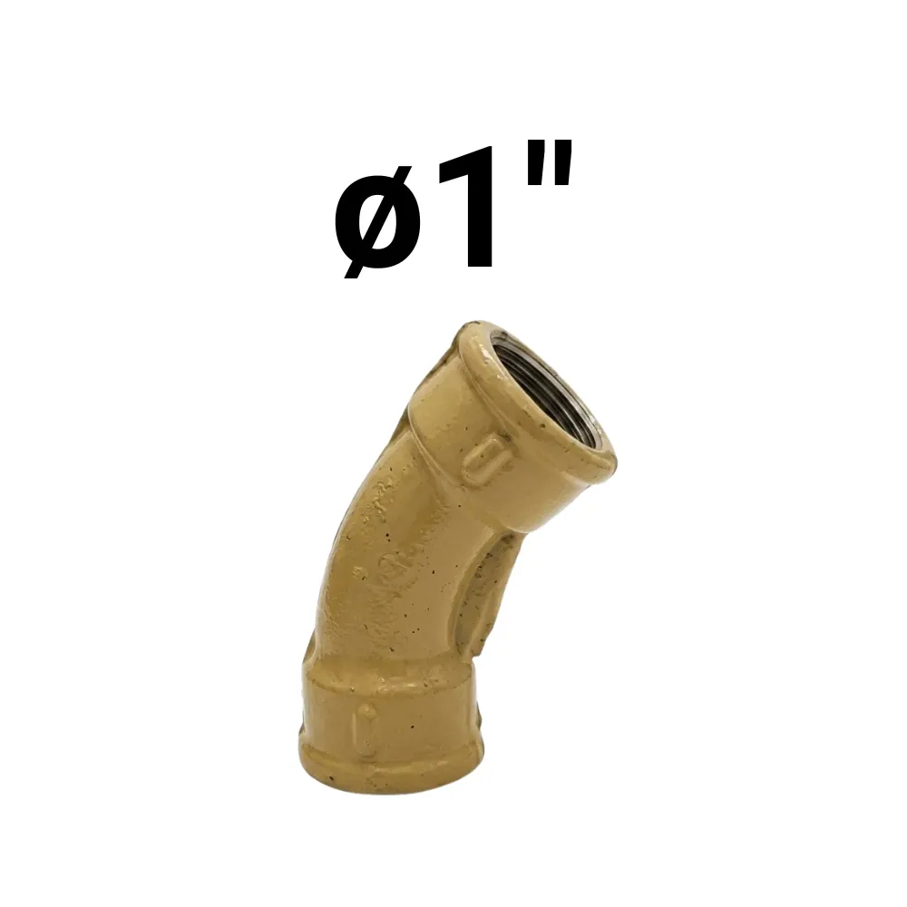 Curva HH 45° ø1" -Epoxi Amarillo