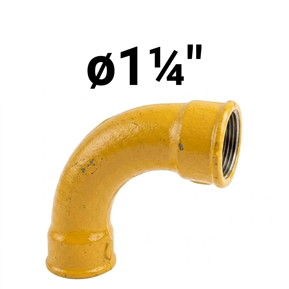 Curva HH 90° ø1¼" -Epoxi Amarillo