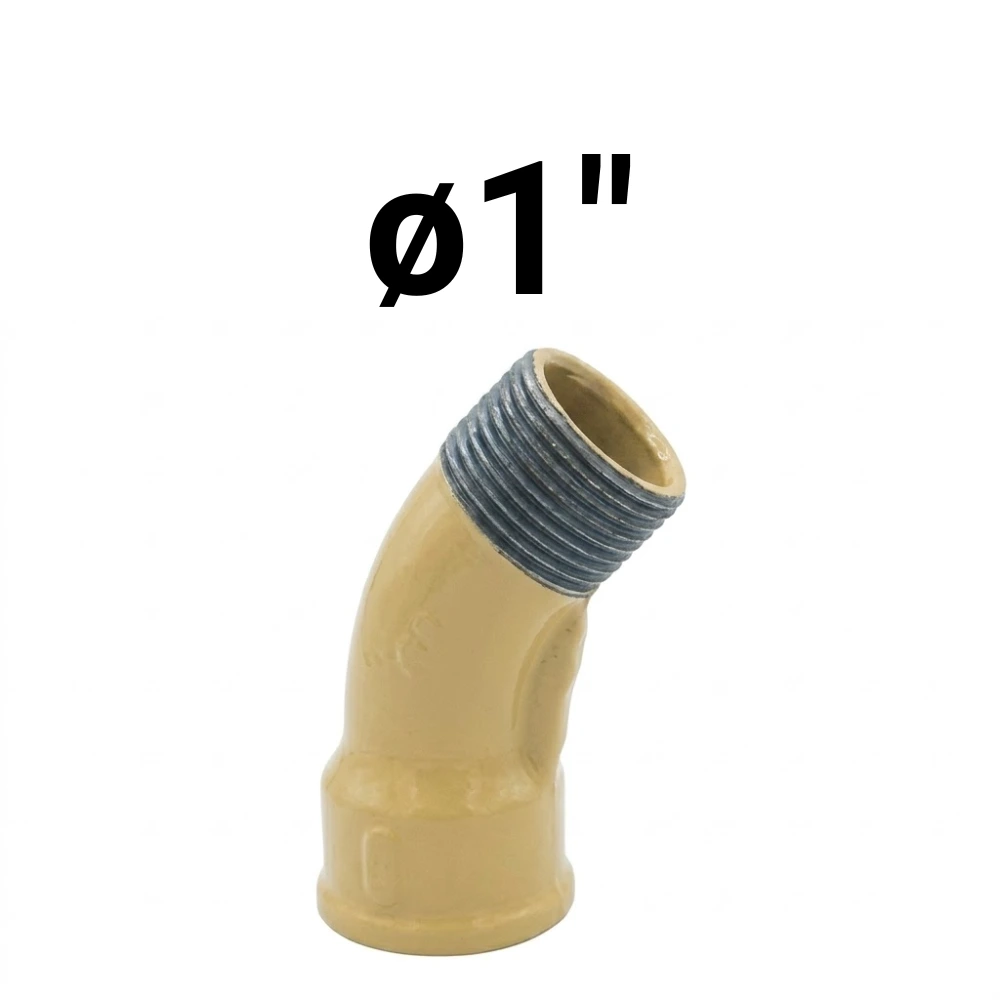 Curva MH 45° ø1" -Epoxi Amarillo