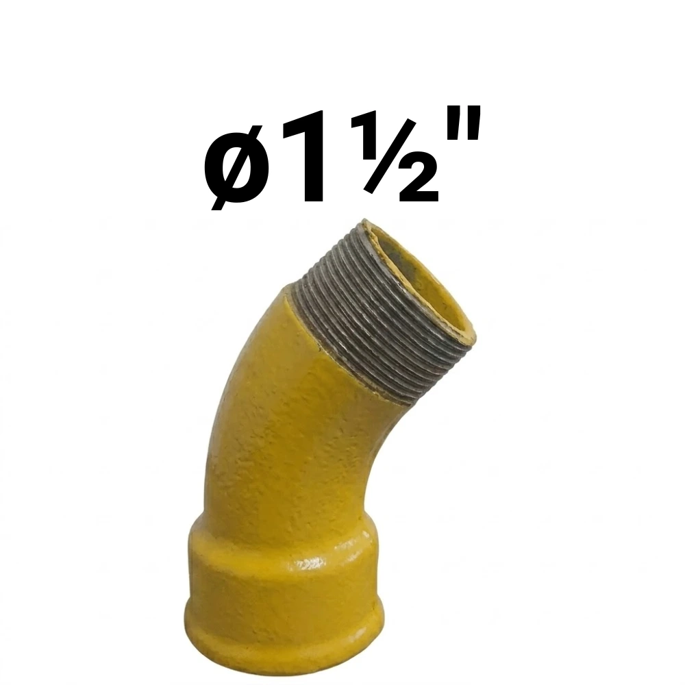 Curva MH 45° ø1½" -Epoxi Amarillo