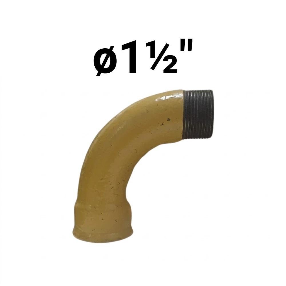 [32~AEX0074] Curva MH 90° ø1½" -Epoxi Amarillo