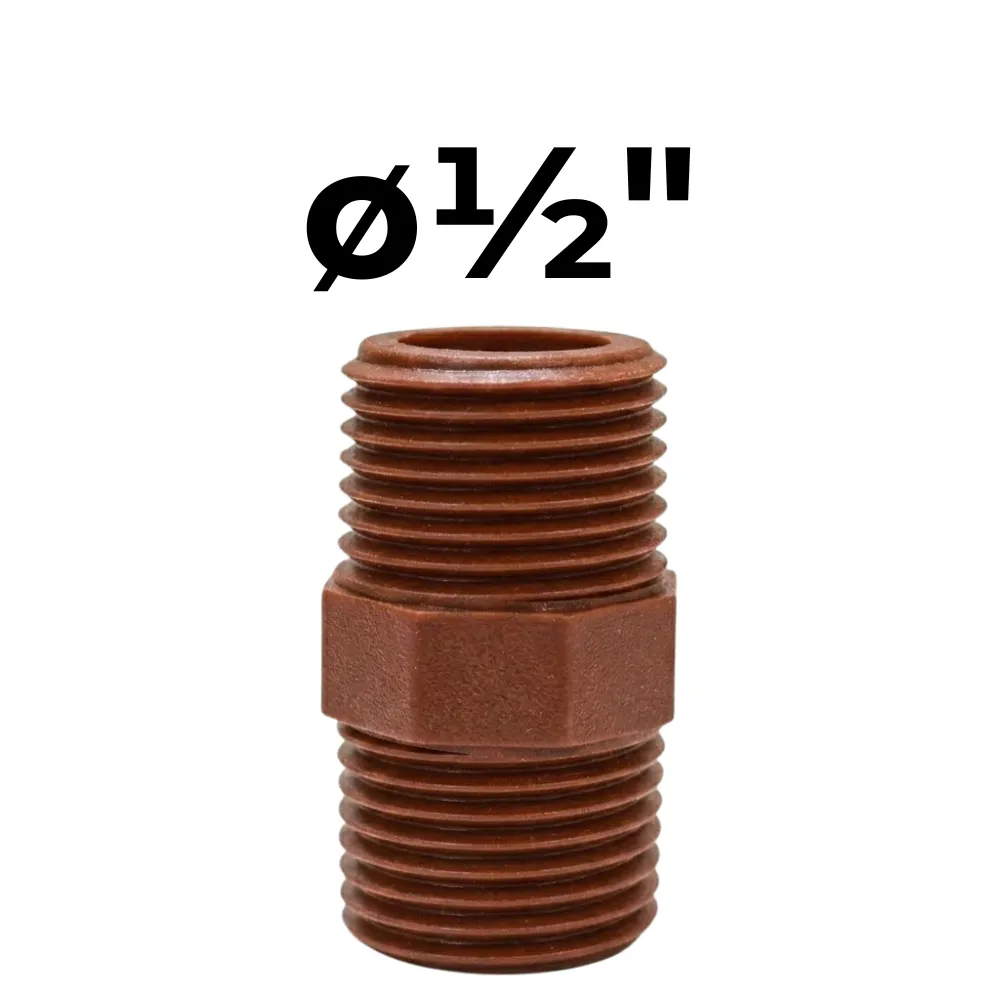 Entrerosca (Rosca con Tuerca)  ø½" -Polipropileno Roscado
