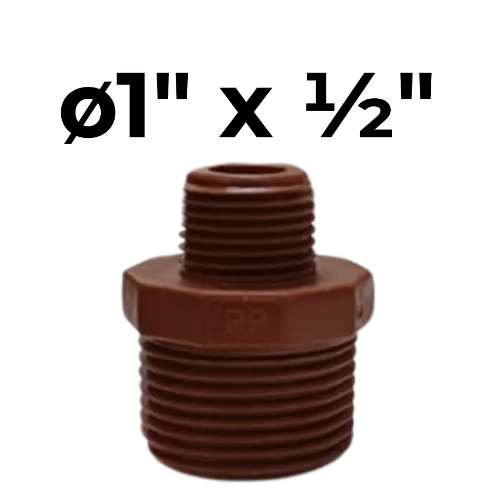Entrerosca (Rosca con Tuerca) ø1" x ½" -Polipropileno Roscado