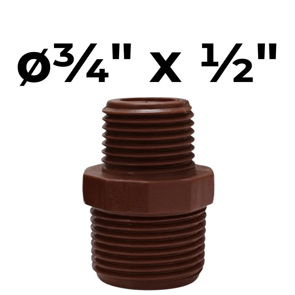 [32~IPS0240] Entrerosca (Rosca con Tuerca)  ø¾" x ½" -Polipropileno Roscado