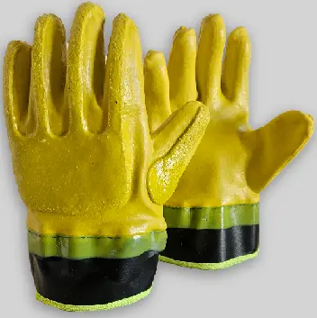 [32~GuaVRef] Par de Guantes de Nitrilo reforzado amarillo, Anti golpes, Anti Corte, IRAM 3607 / 3608
