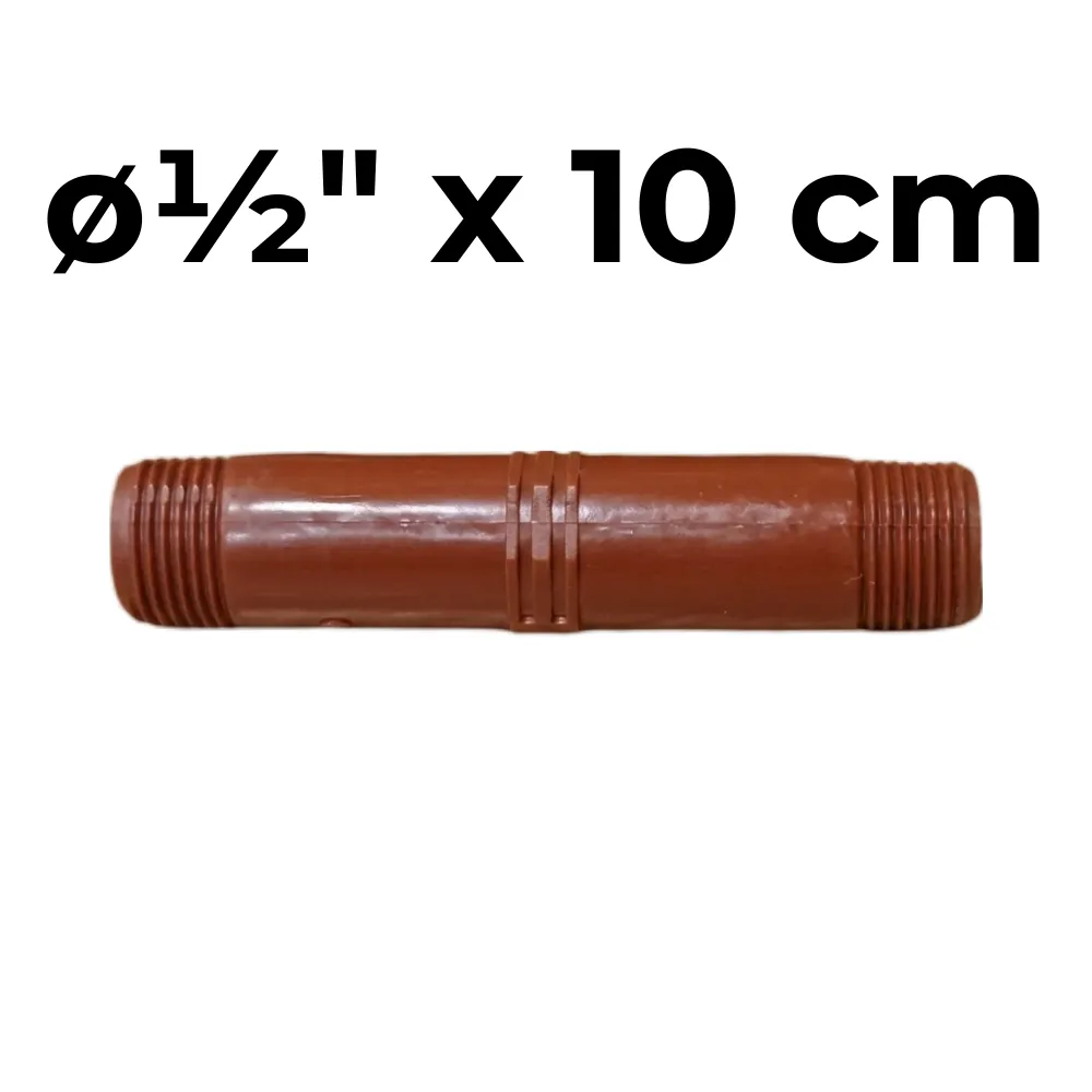 Niple  ø½" x 10cm -Polipropileno Roscado