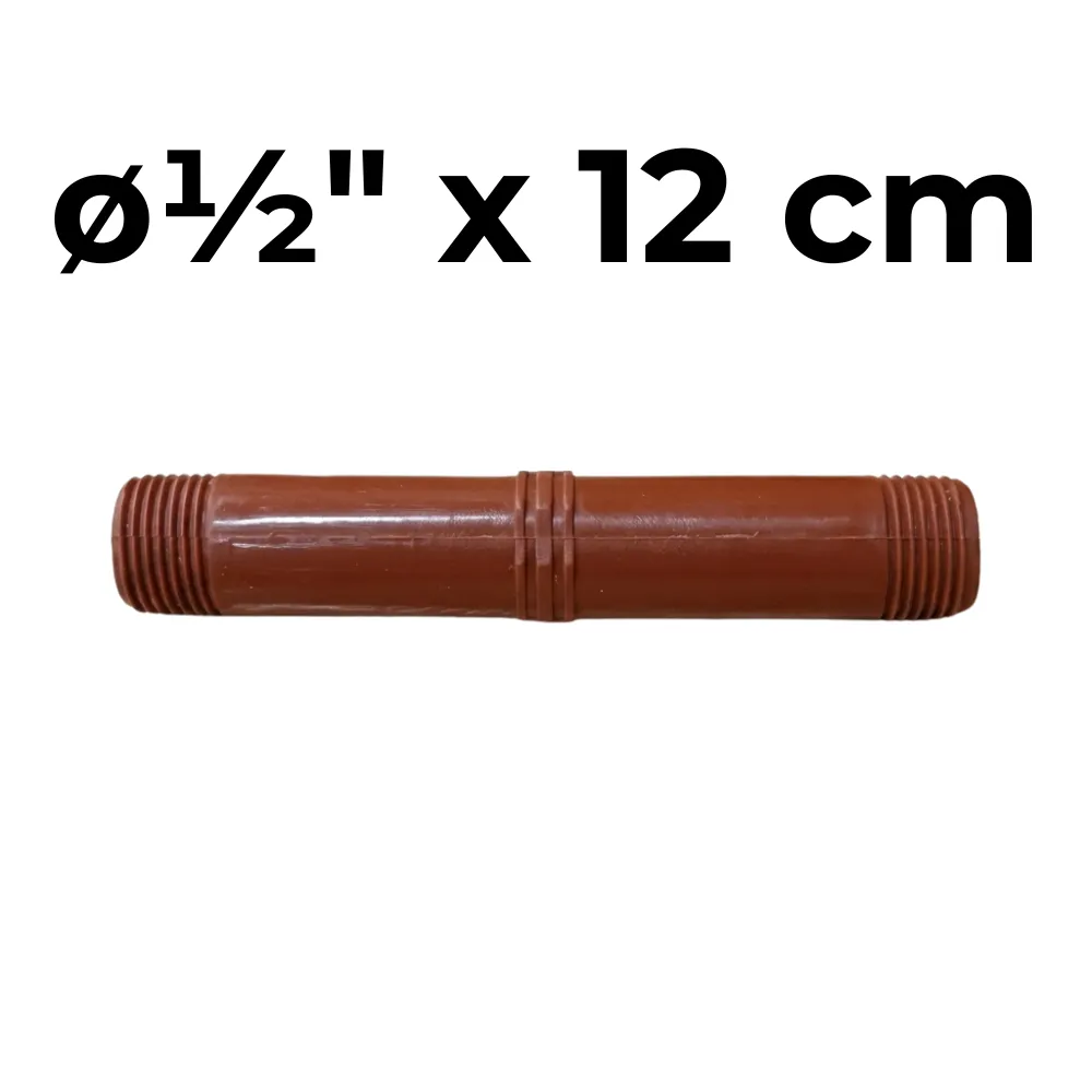 Niple  ø½" x 12cm -Polipropileno Roscado