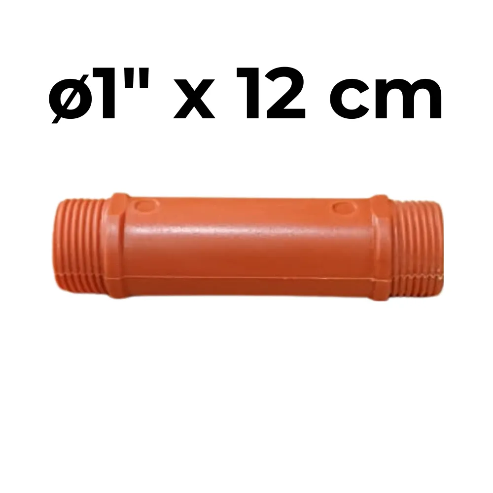 Niple ø1" x 12 cm -Polipropileno Roscado