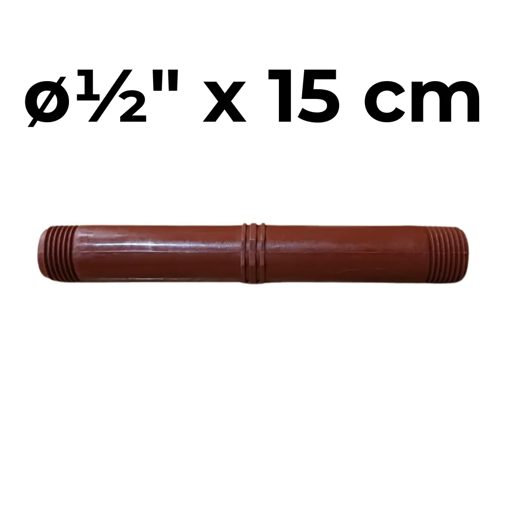 Niple  ø½" x 15cm -Polipropileno Roscado