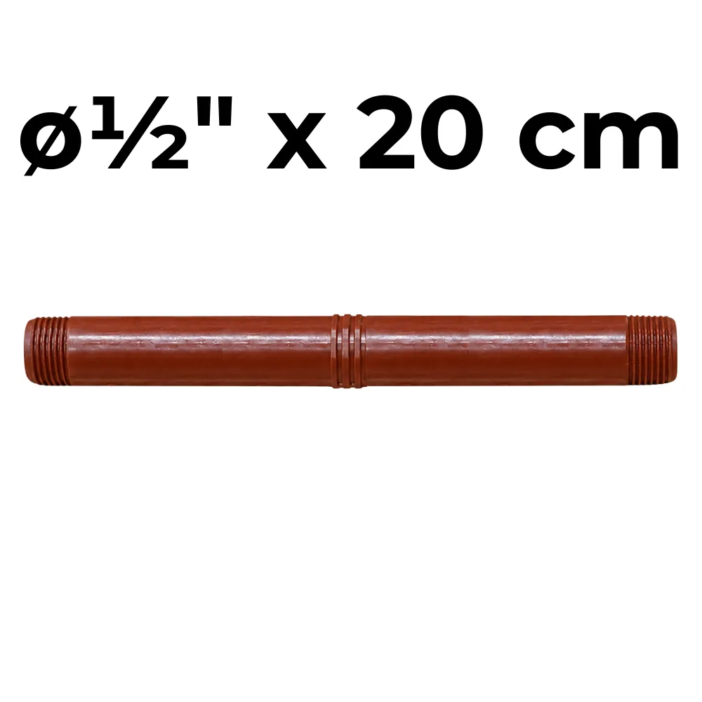Niple  ø½" x 20cm -Polipropileno Roscado