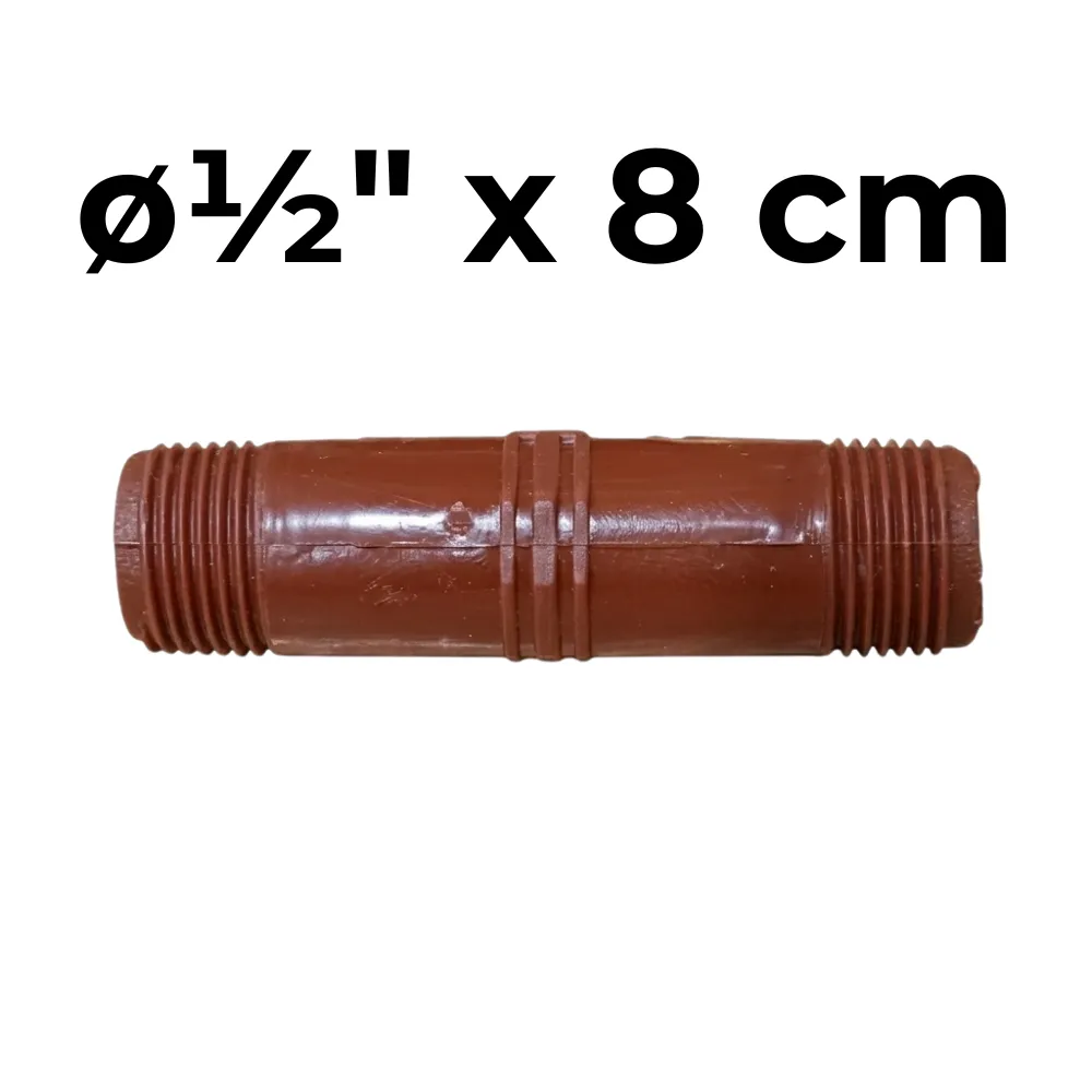 Niple  ø½" x  8cm -Polipropileno Roscado