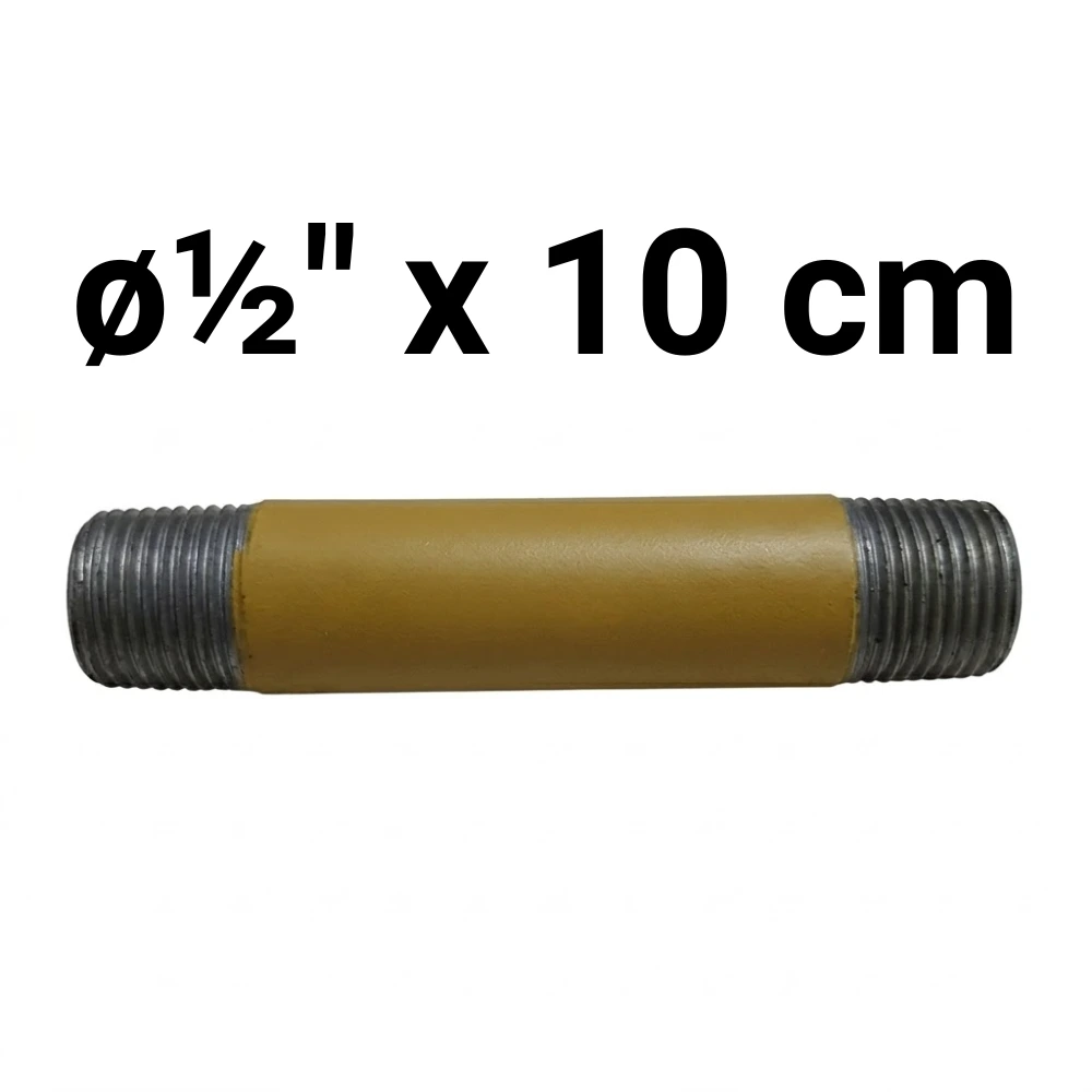 [32~AEX0170] Niple  ø½" x 10 cm -Epoxi Amarillo