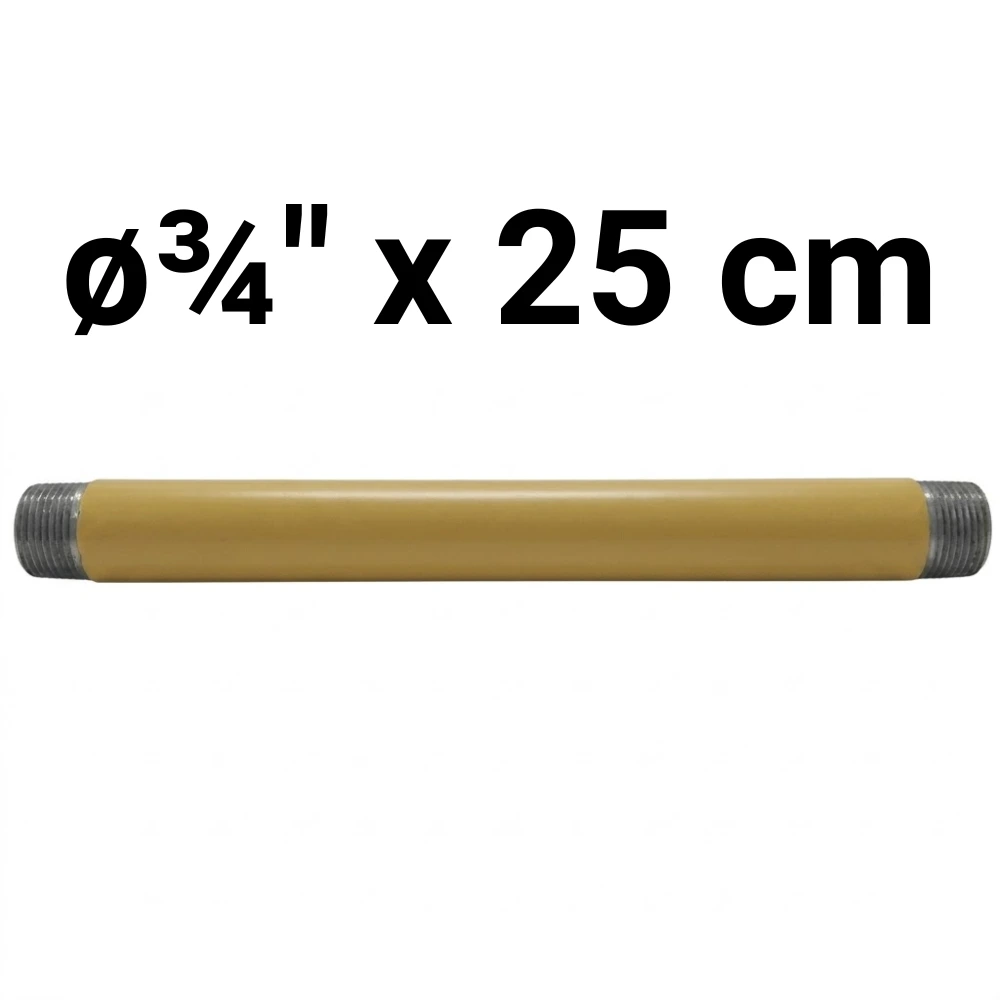 Niple  ø¾" x 25 cm -Epoxi Amarillo