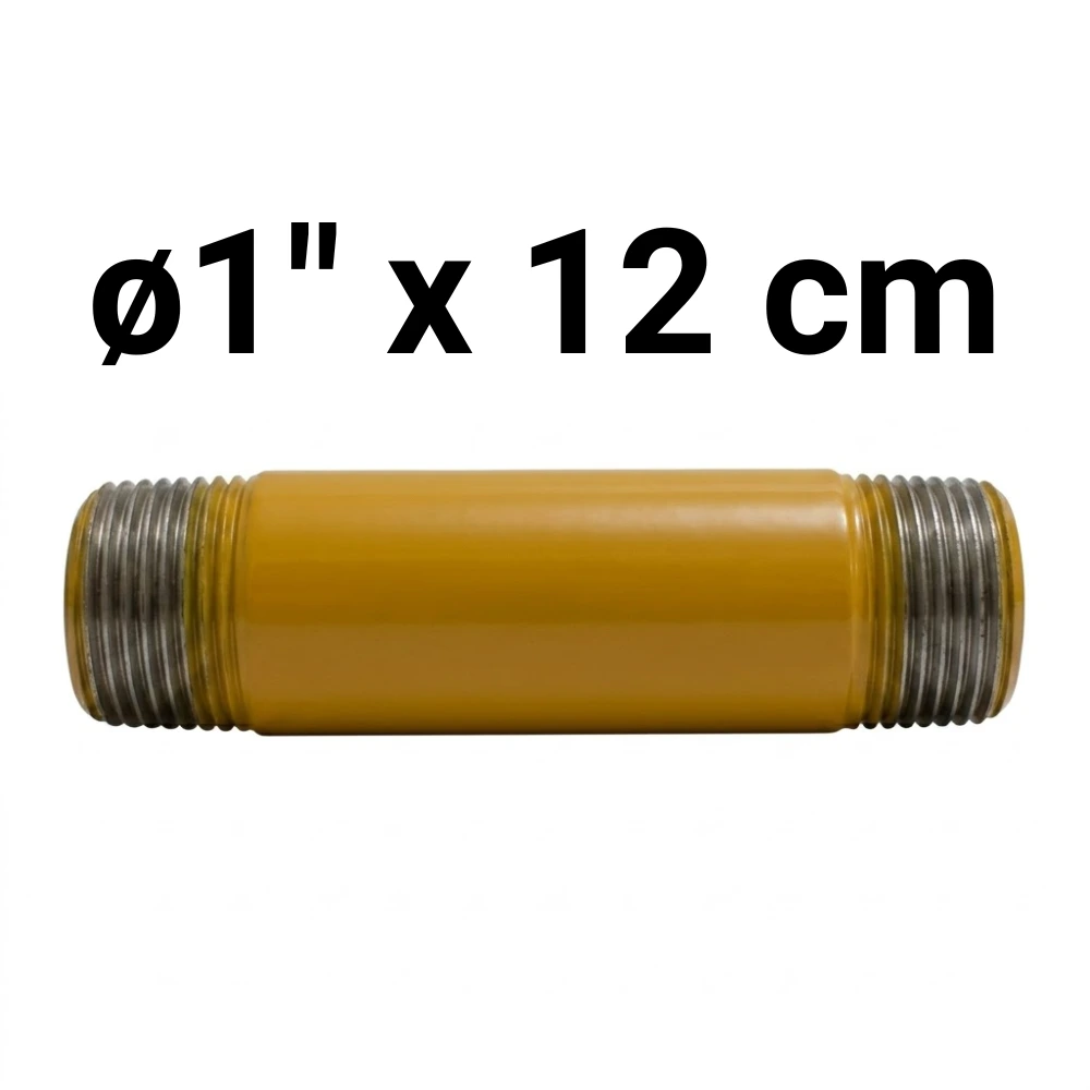 Niple ø1" x 12 cm -Epoxi Amarillo