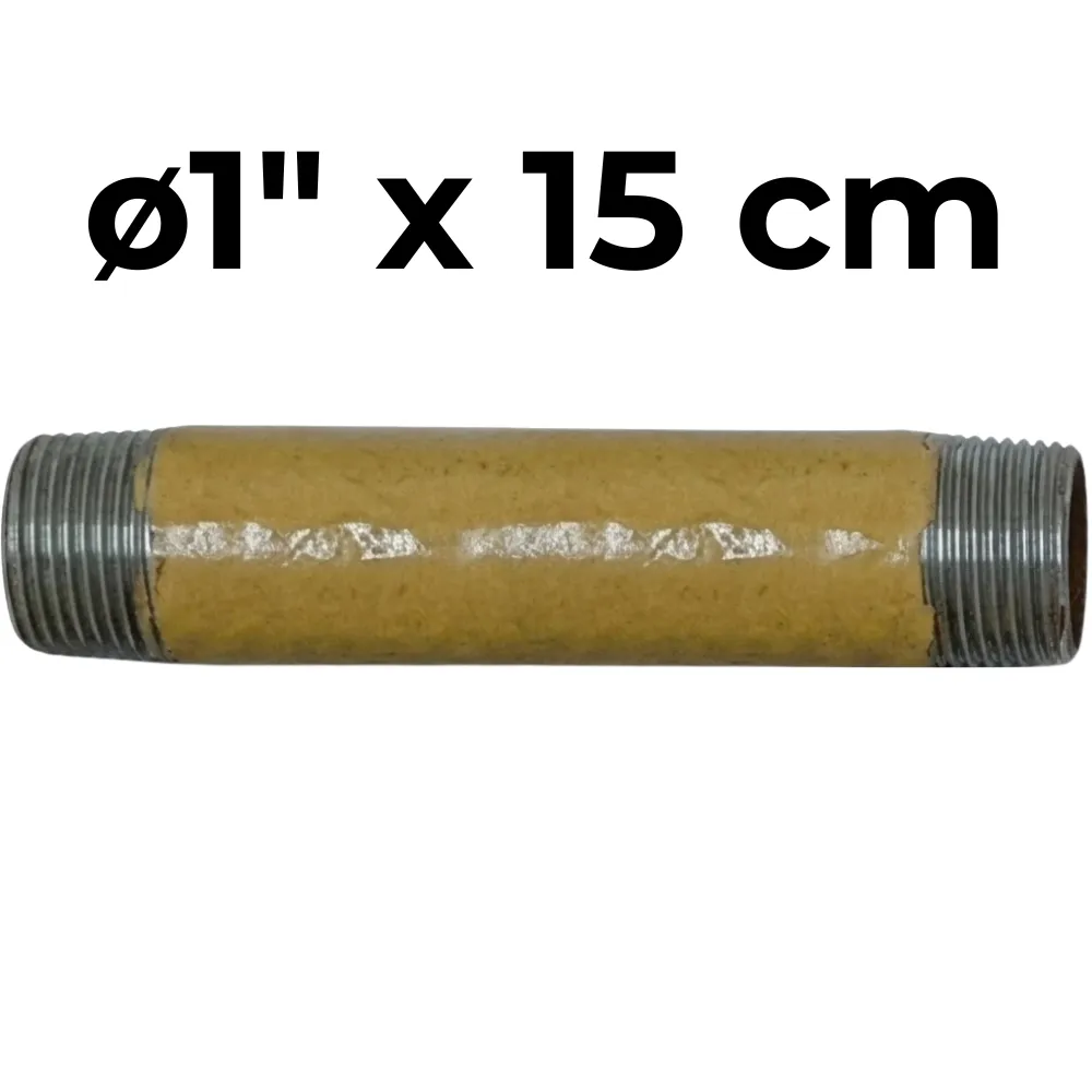 Niple ø1" x 15 cm -Epoxi Amarillo