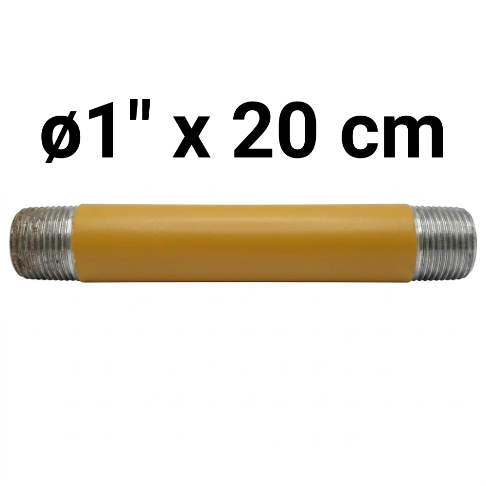 Niple ø1" x 20 cm -Epoxi Amarillo