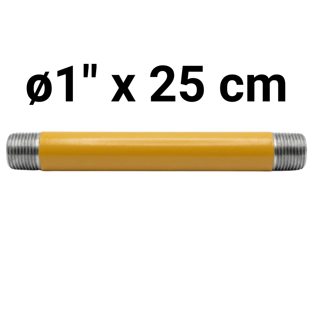 Niple ø1" x 25 cm -Epoxi Amarillo