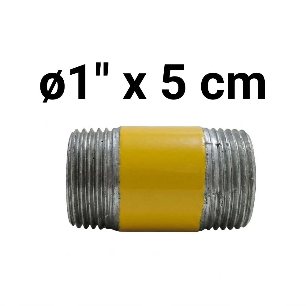 Niple ø1" x  5 cm -Epoxi Amarillo