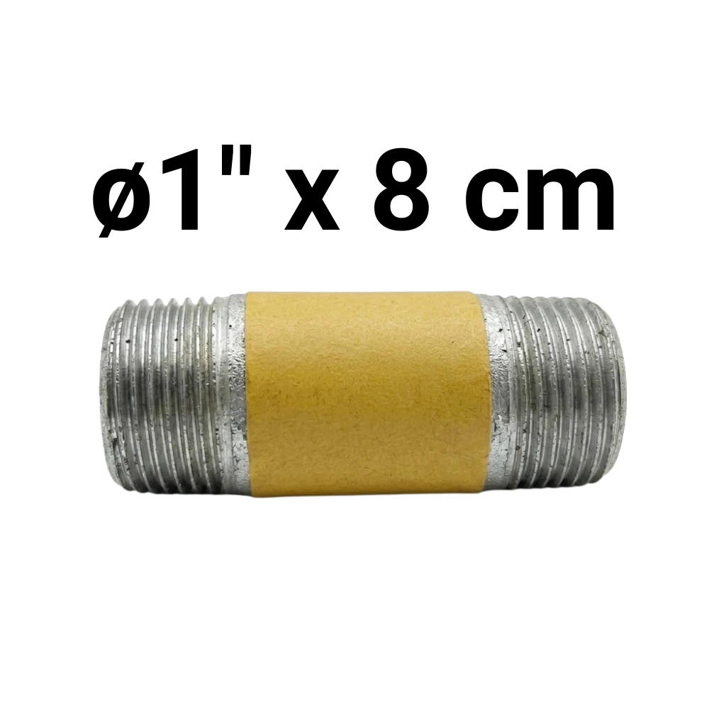 [32~AEX0162] Niple ø1" x  8 cm -Epoxi Amarillo