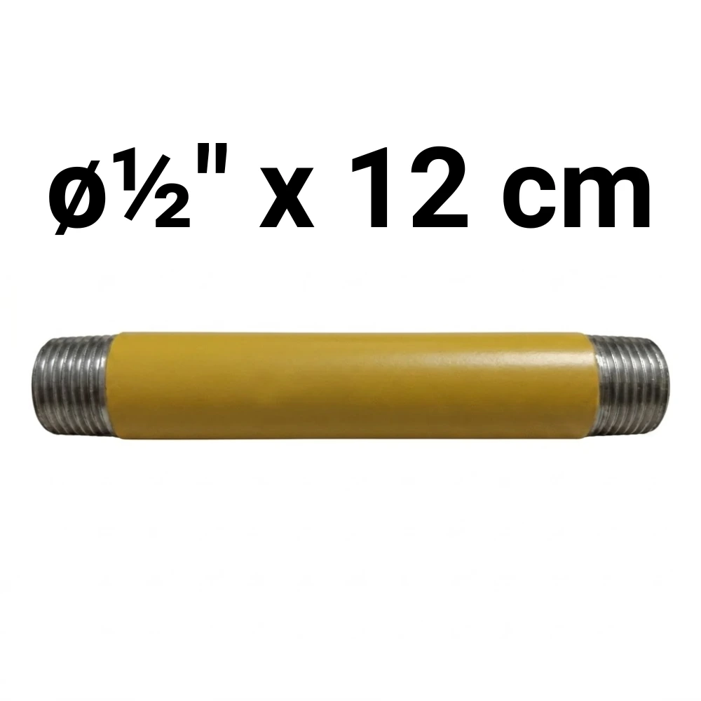 Niple  ø½" x 12 cm -Epoxi Amarillo