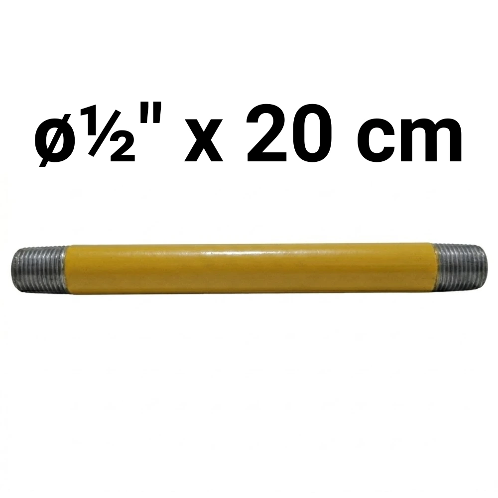 Niple  ø½" x 20 cm -Epoxi Amarillo