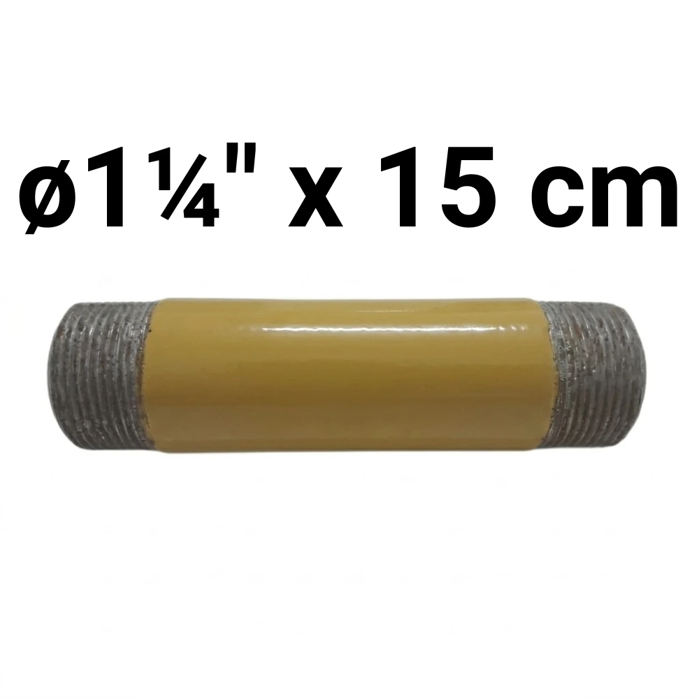 Niple ø1¼" x 15 cm -Epoxi Amarillo
