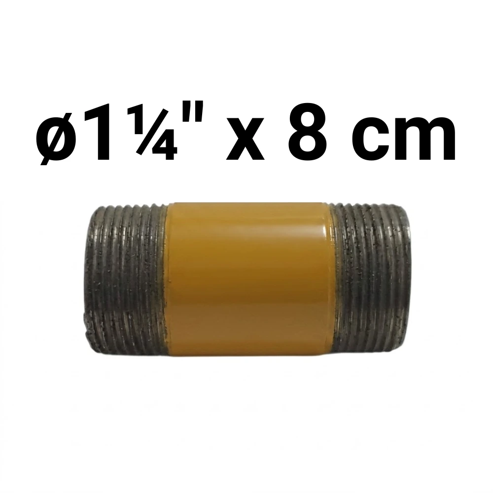 [32~AEX0163] Niple ø1¼" x  8 cm -Epoxi Amarillo