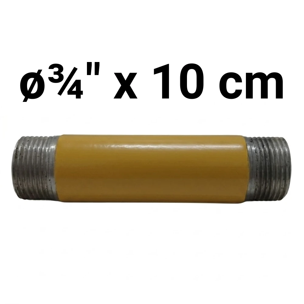 Niple  ø¾" x 10 cm -Epoxi Amarillo