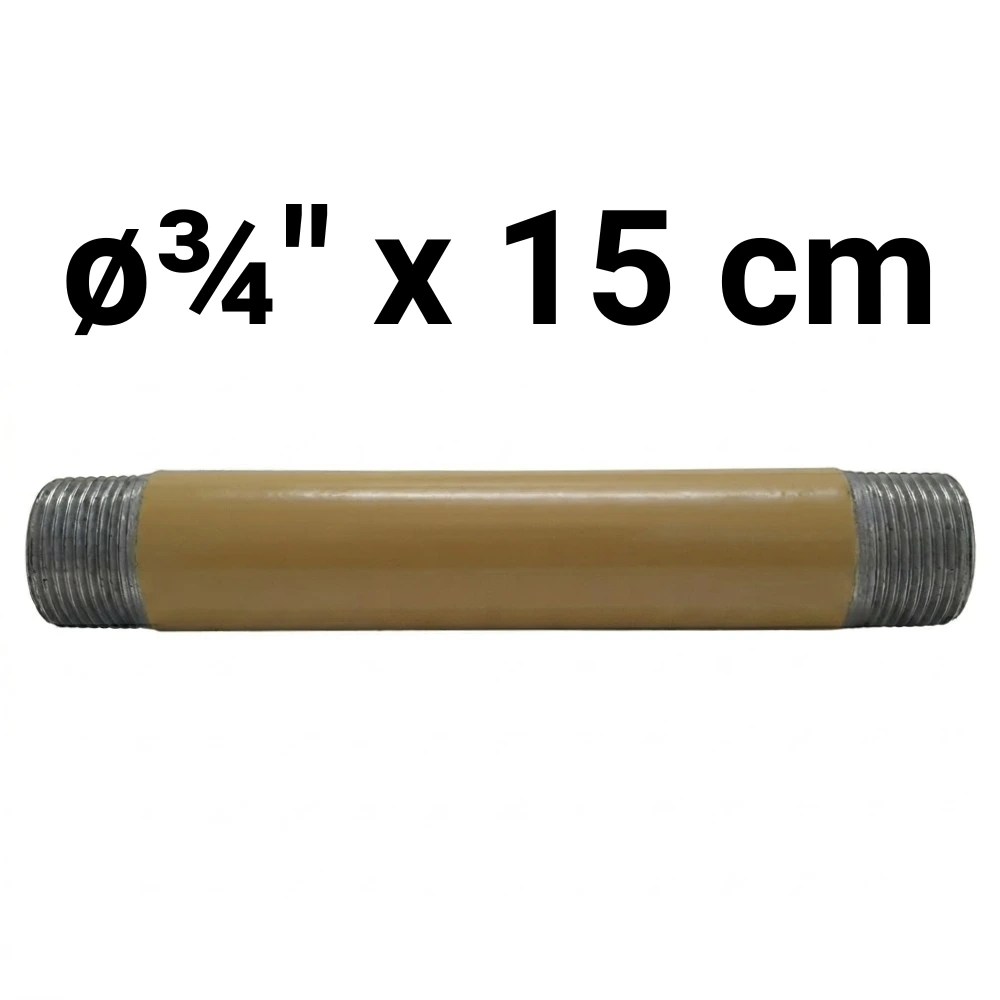 Niple  ø¾" x 15 cm -Epoxi Amarillo