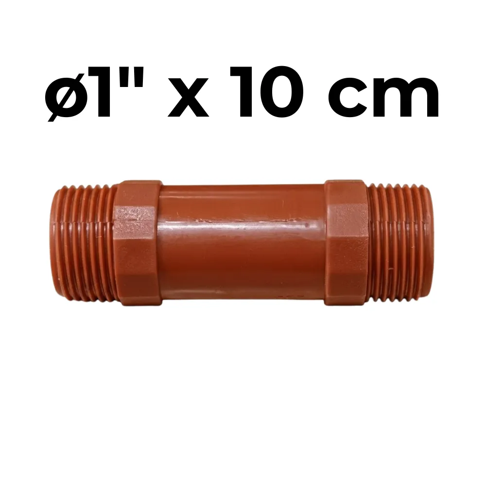 Niple ø1" x 10 cm -Polipropileno Roscado