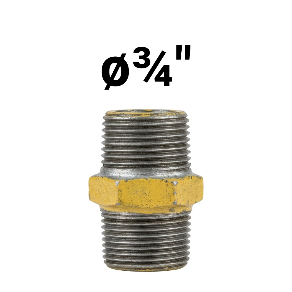 Rosca con Tuerca (Entrerosca)  ø¾" -Epoxi Amarillo