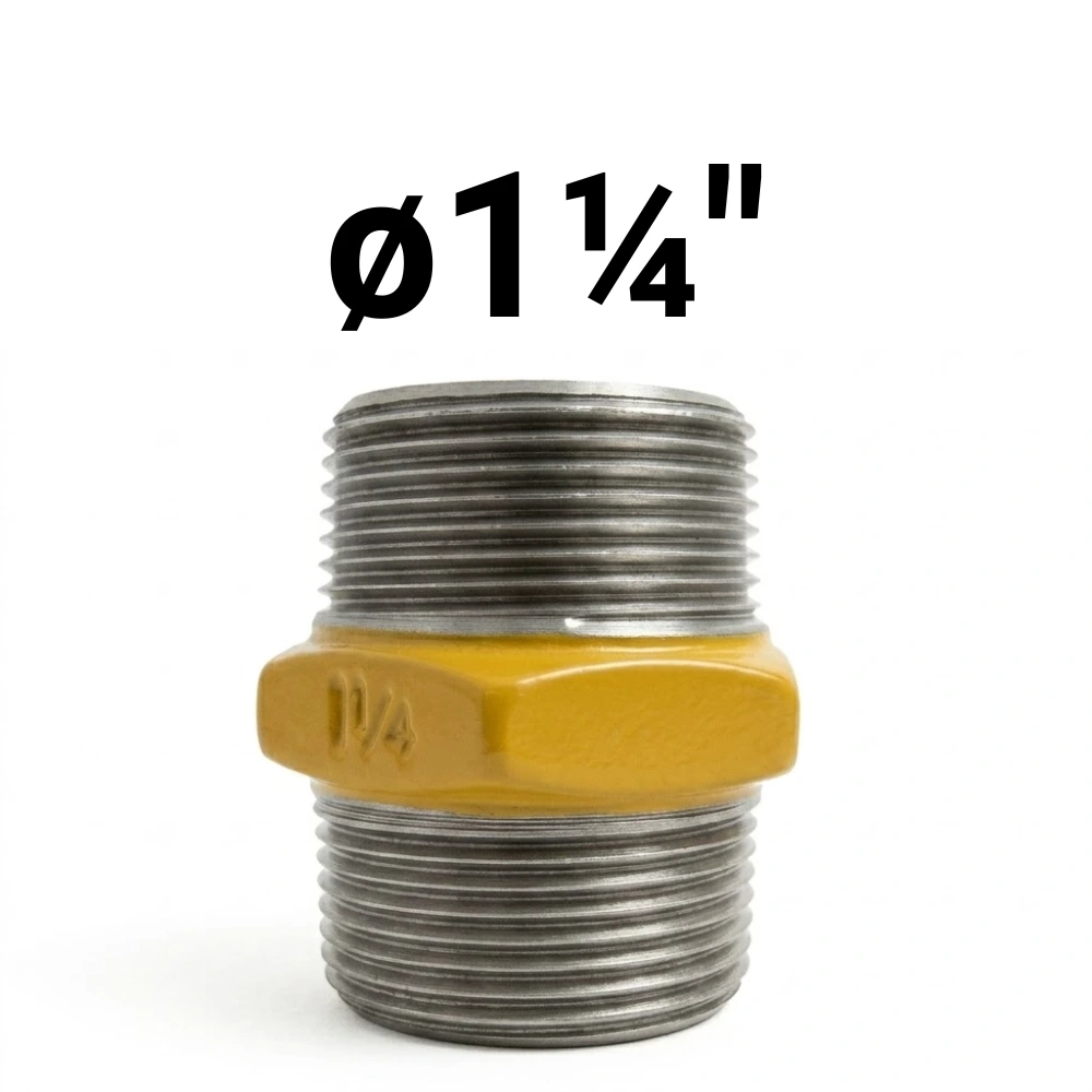 Rosca con Tuerca (Entrerosca) ø1¼" -Epoxi Amarillo